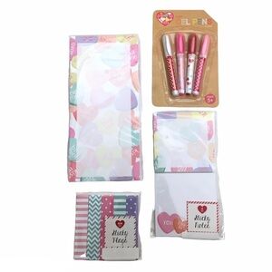 Valentine’s Planner Kit Stationery Set List Pad Sticky Notes Page Flags Gel Pens